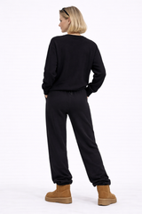 V-Neck Sweater & Wide-Leg Pant Set