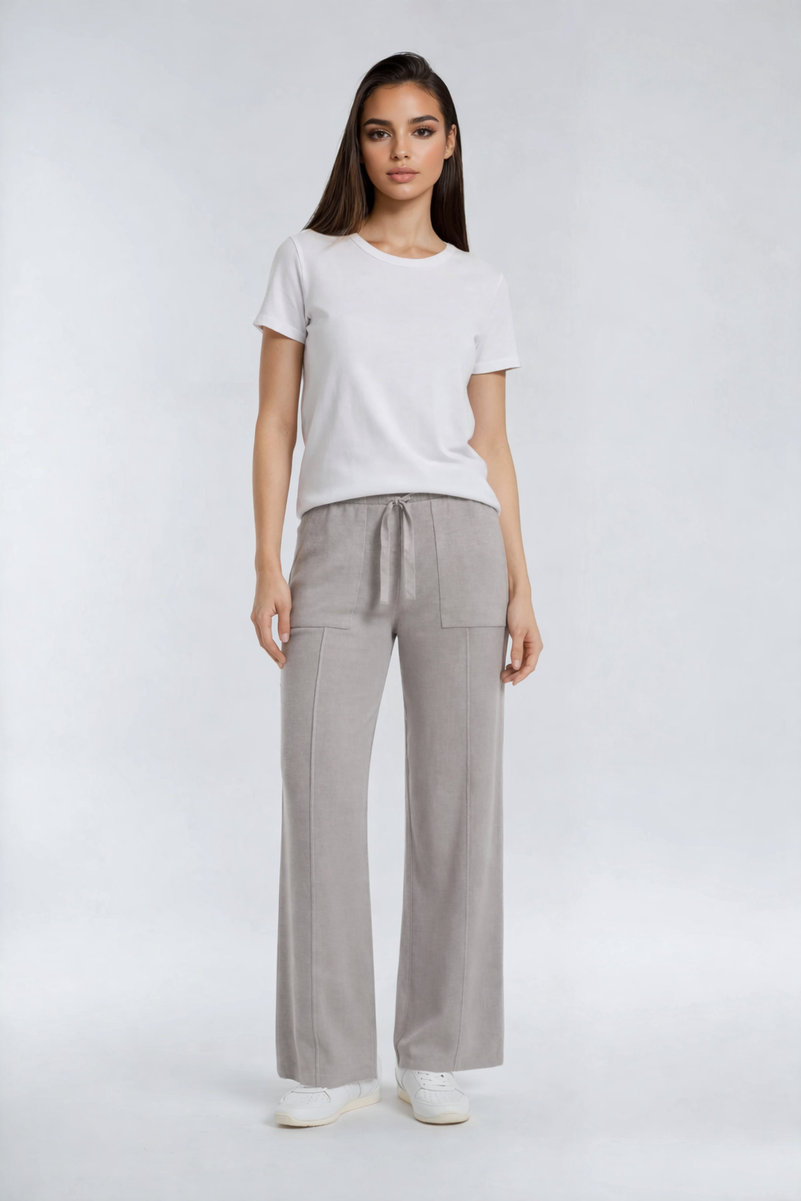 Drawstring Sweater Knit Pants
