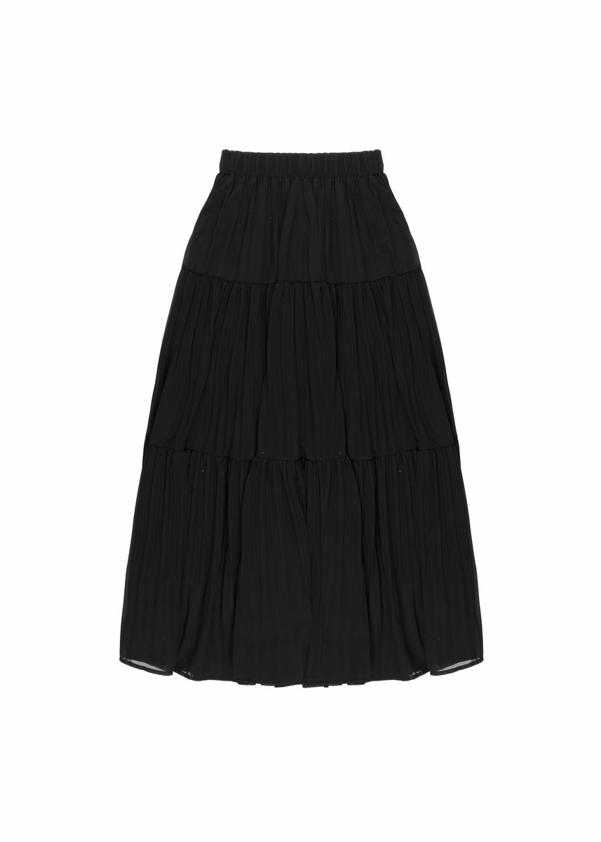 Chiffon Tiered Maxi Skirt