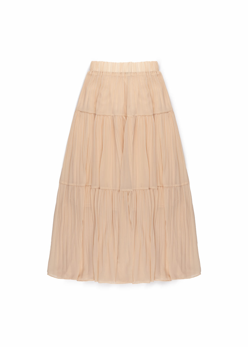 Chiffon Tiered Maxi Skirt