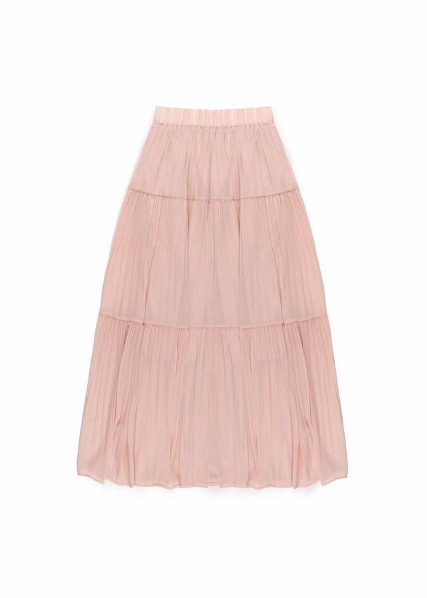 Chiffon Tiered Maxi Skirt