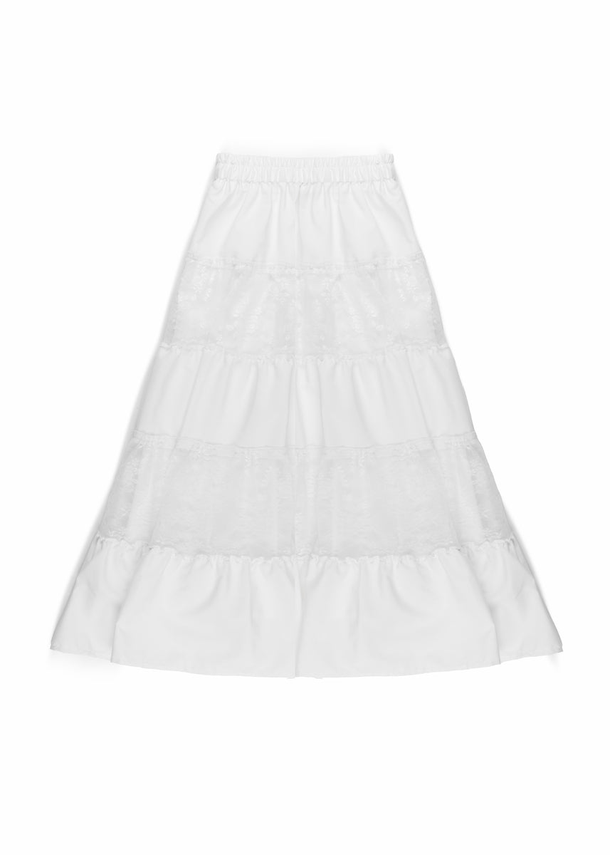 Tiered Lace Maxi Skirt