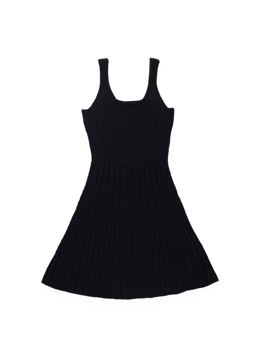 Cable Knit Cardigan Sweater & Mini Dress Set