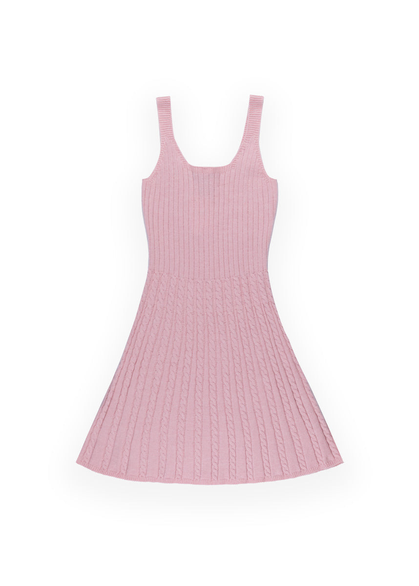Cable Knit Cardigan Sweater & Mini Dress Set