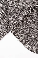 Fringe-Trim Open-Back Bolero Sweater