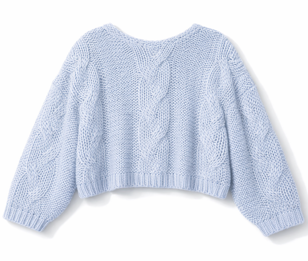 V-Neck Cable Knit Sweater