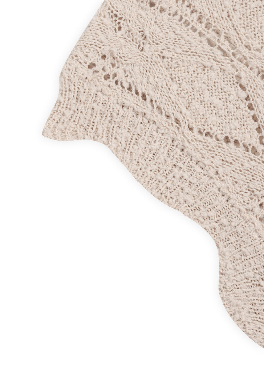 Sleeveless Side-Tie Crochet Knit Top