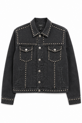 Studded Denim Trucker Jacket