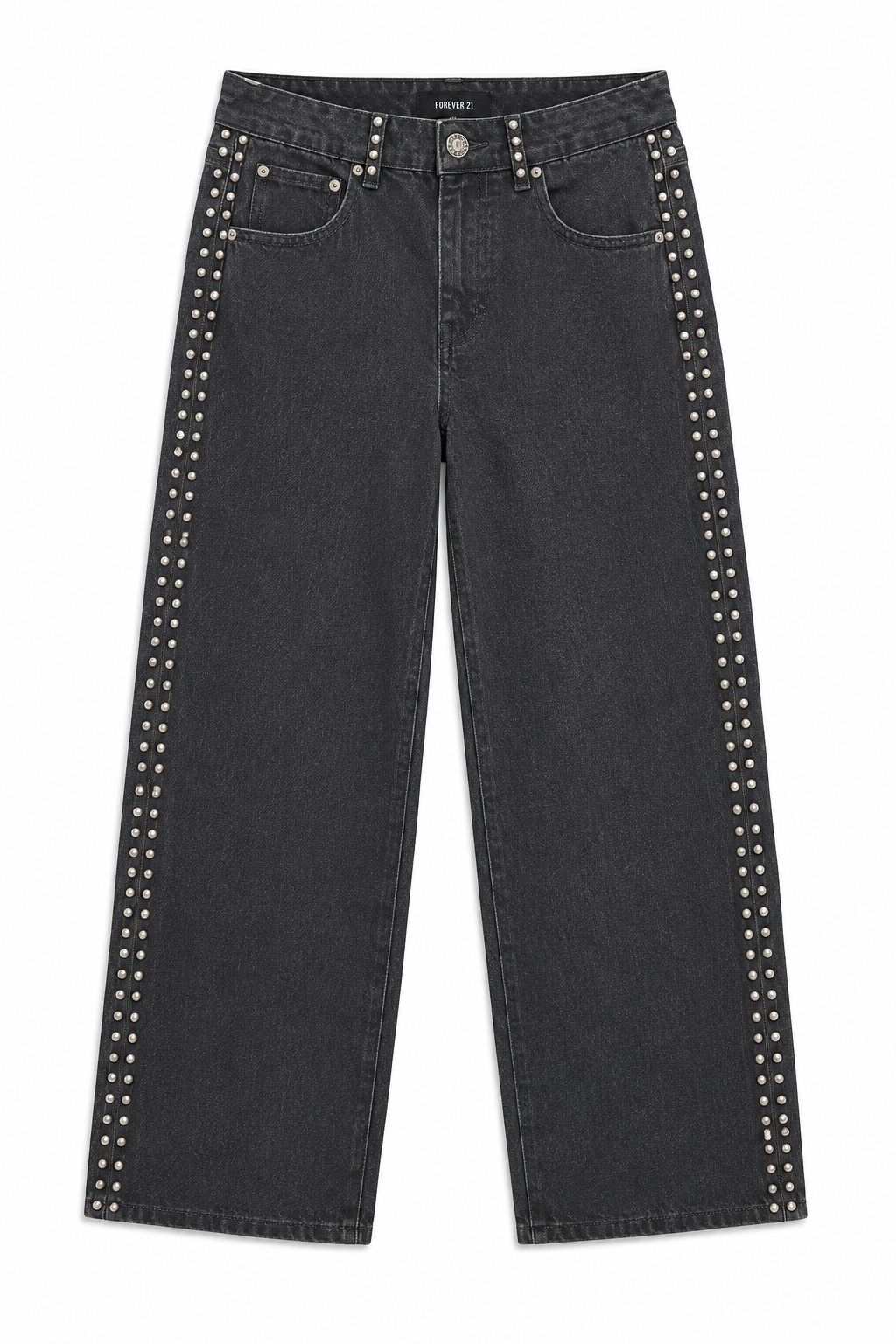 Studded Straight Leg Jeans