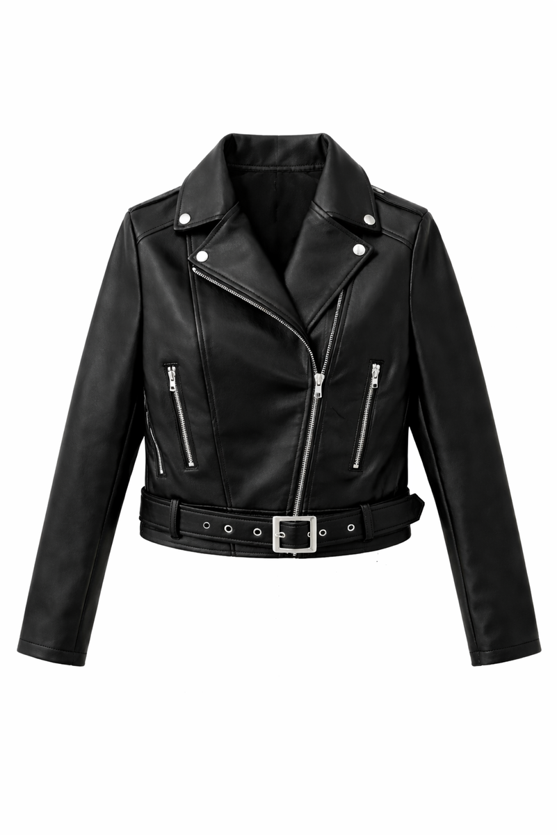 Faux Leather Moto Jacket