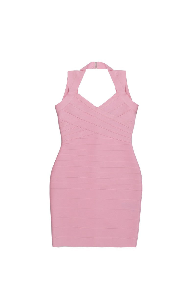 Halter Bandage Bodycon Mini Dress