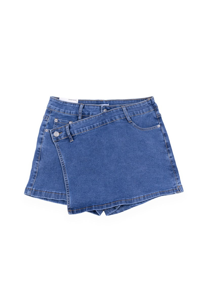 Denim Asymmetrical Skort