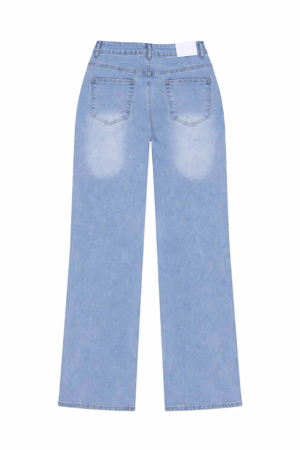 Straight Leg Jeans with Butterfly and Rhinestone Details