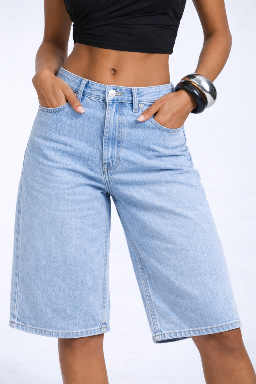 Denim Bermuda Shorts