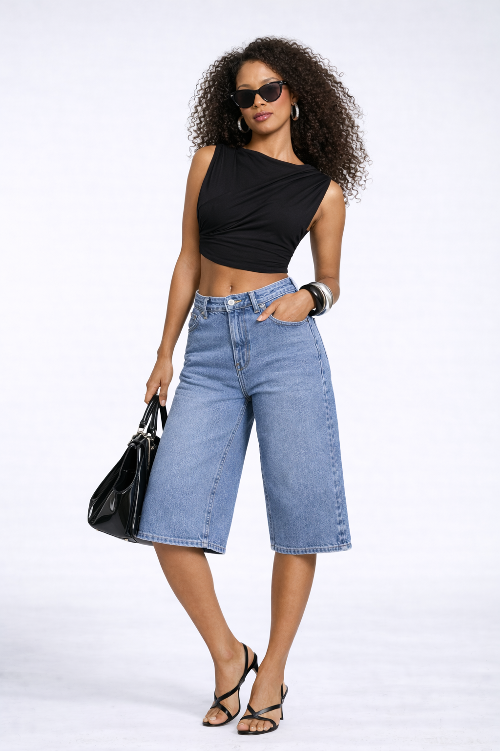 Denim Bermuda Shorts