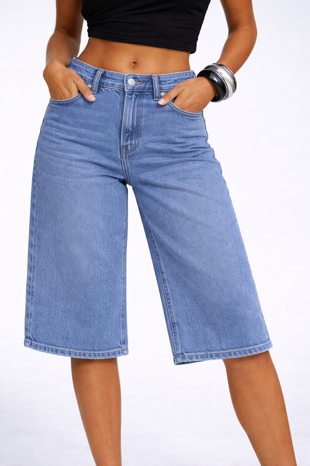 Denim Bermuda Shorts