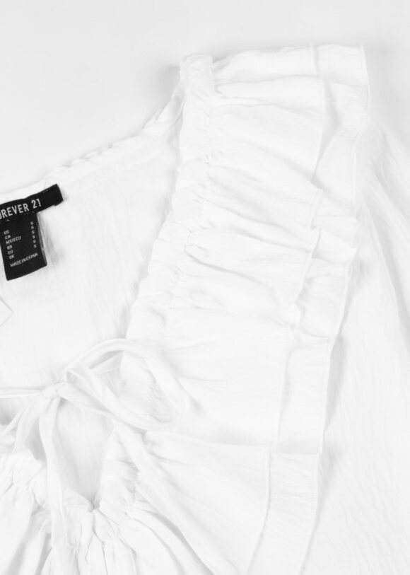 Tie Front Ruffle Blouse