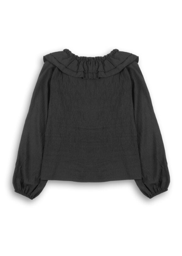 Tie Front Ruffle Blouse