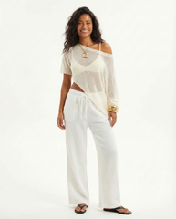 Wide Leg Pull On Pants