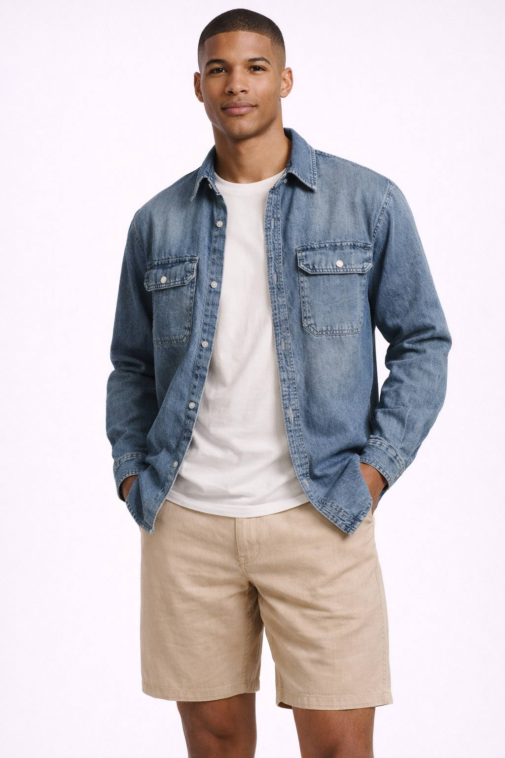 F21 Men Denim Shirt