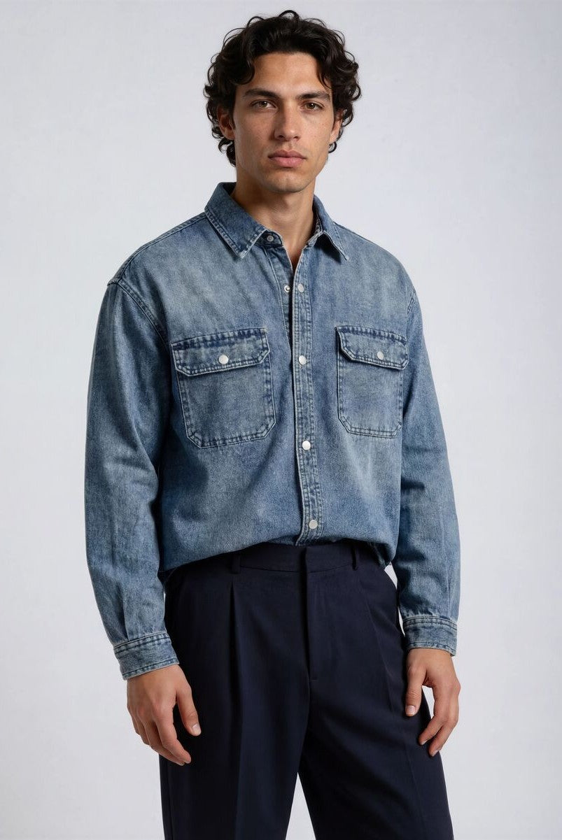 F21 Men Denim Shirt