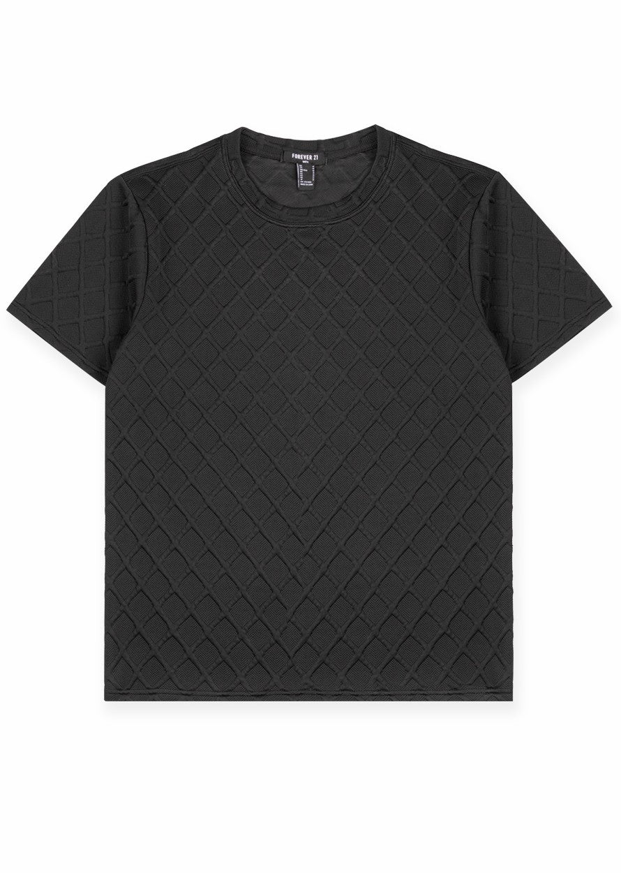 F21 Men Quilted Texture Tee