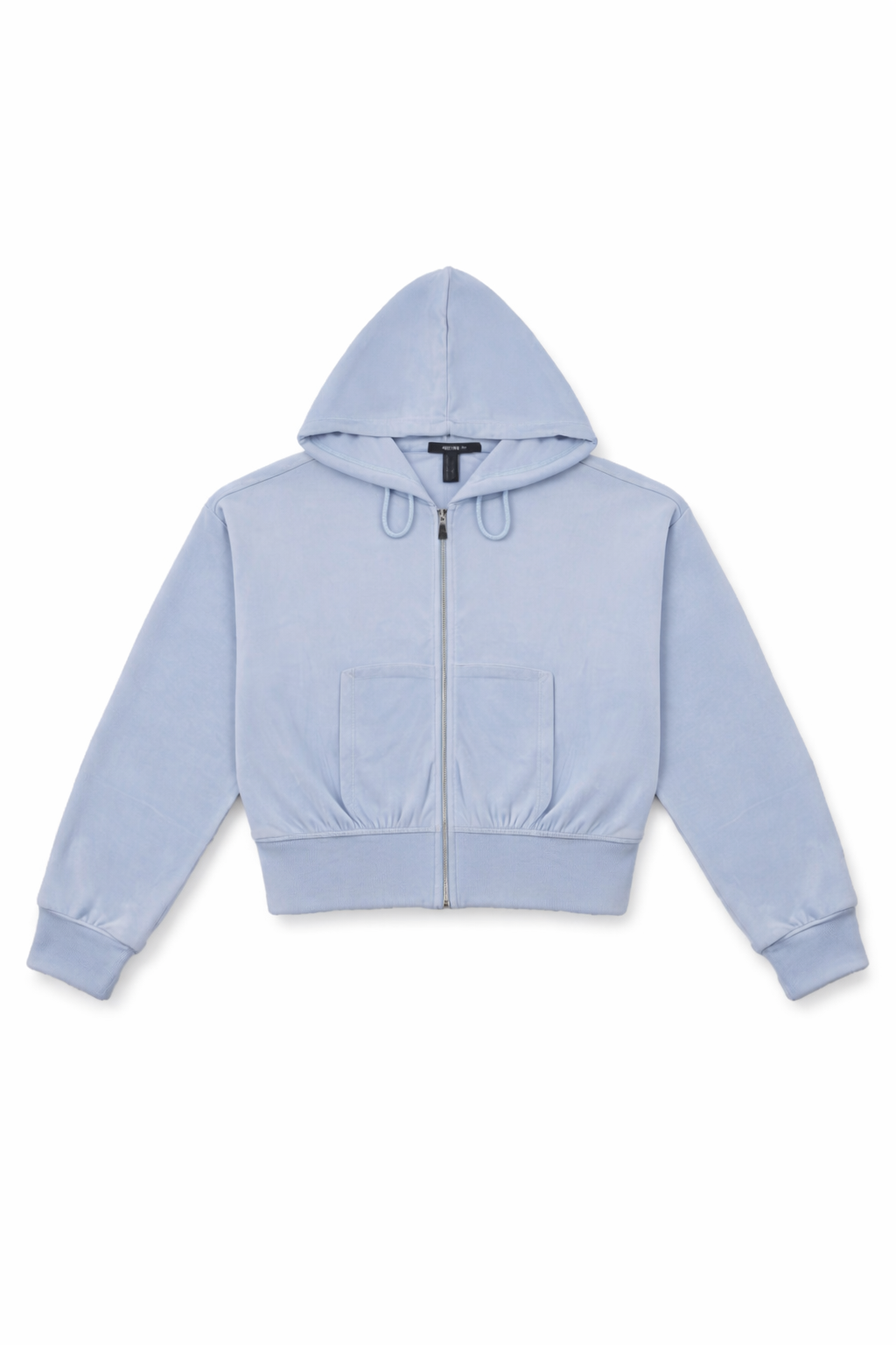 Velour Zip-Front Hoodie & Pant Set