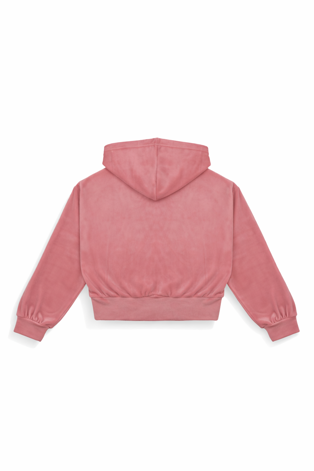 Velour Zip-Front Hoodie & Pant Set