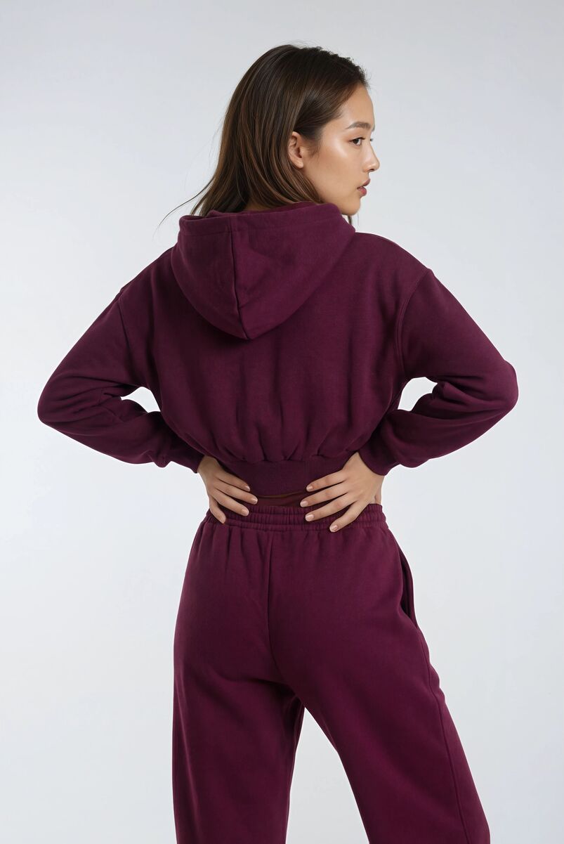 Cropped Embellished Hoodie