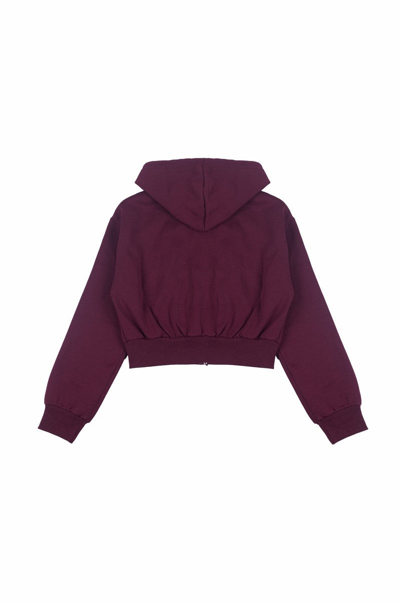 Cropped Embellished Hoodie