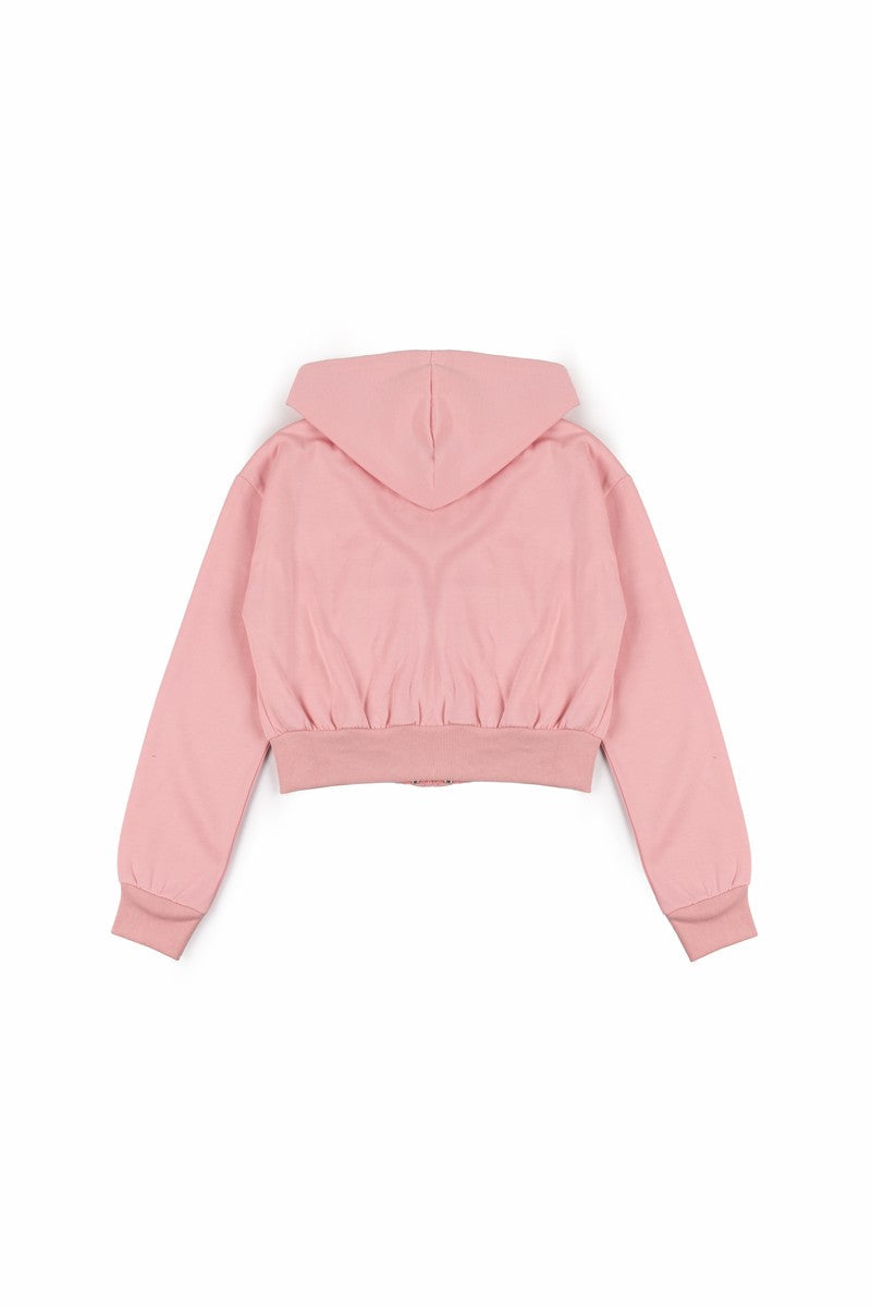 Cropped Embellished Hoodie