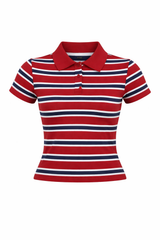 Striped Collared Top