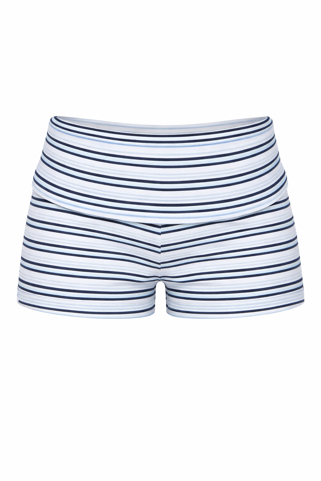 Striped Fold Over Waistband Shorts