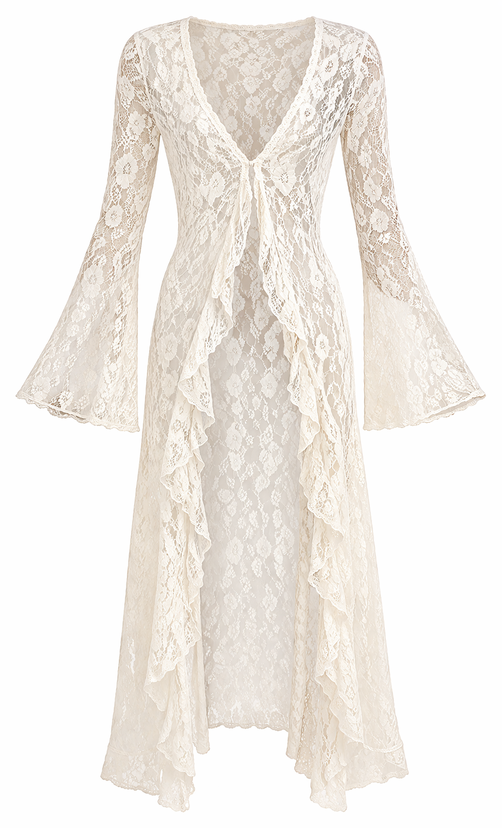 Ruffled Lace Cardigan