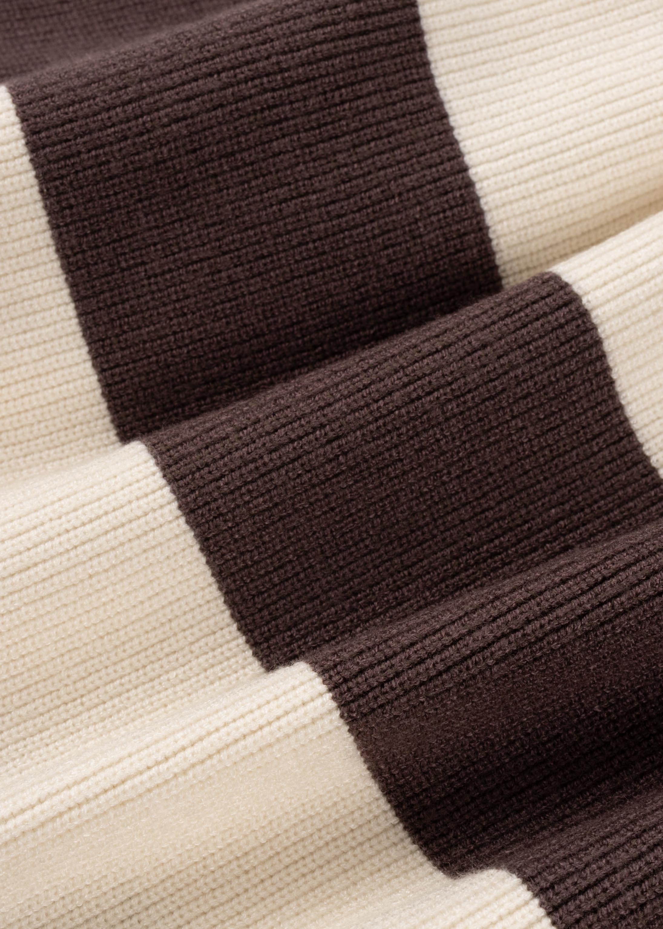 Stripe Collared Knit Shirt