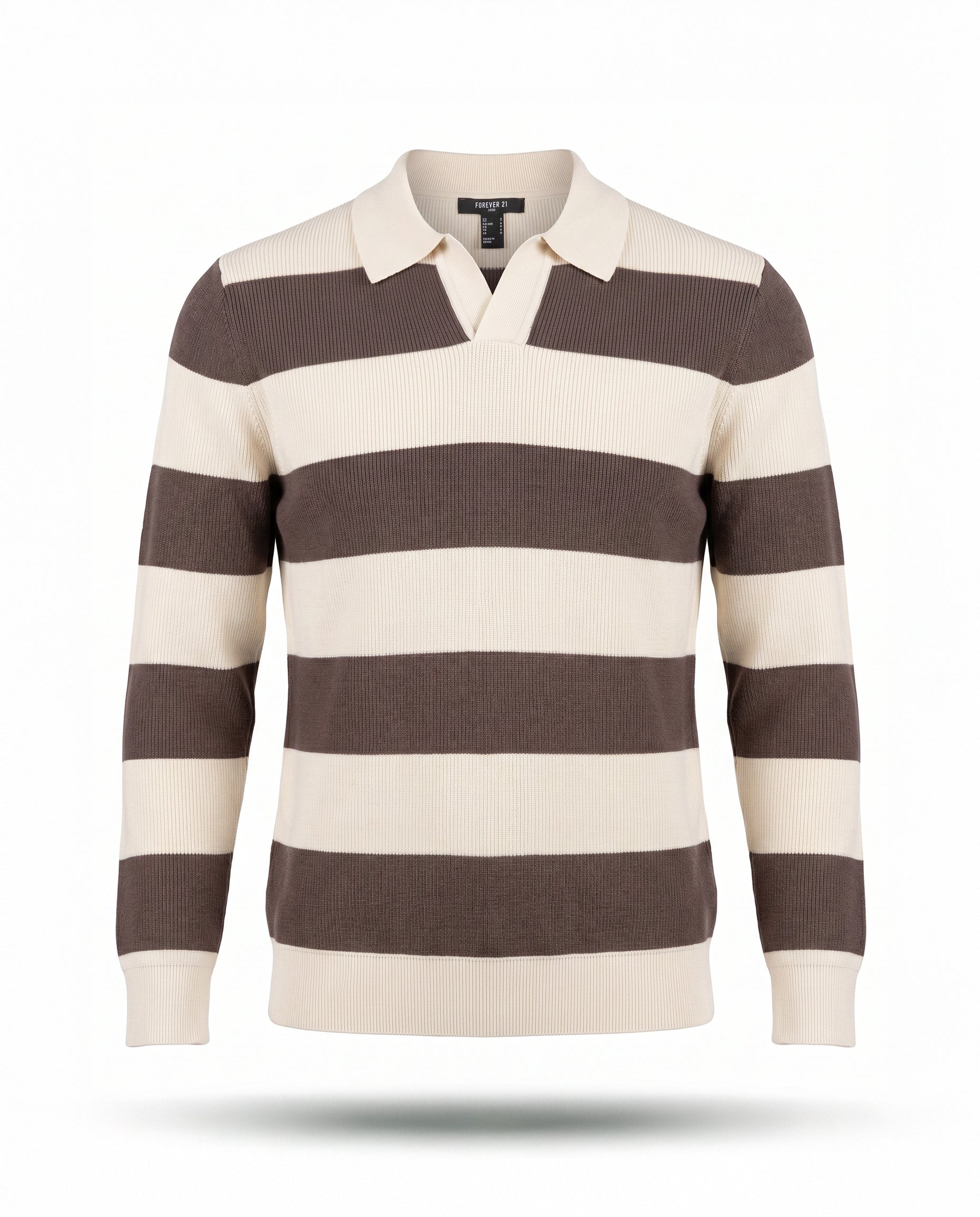 Stripe Collared Knit Shirt