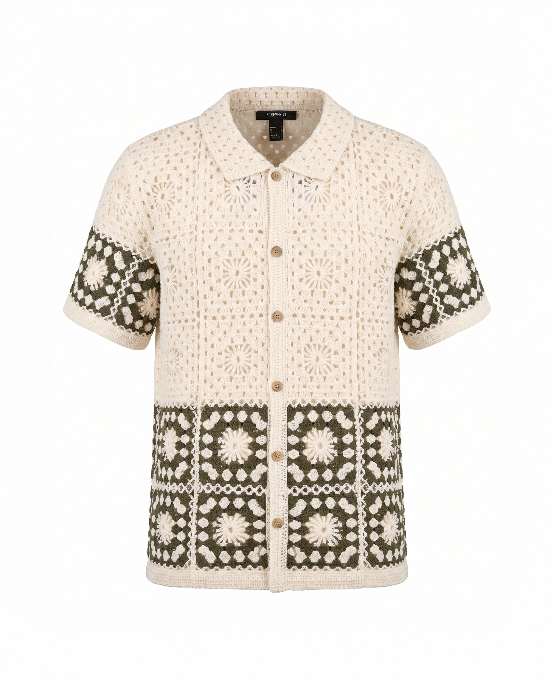 Crochet Button Front Shirt