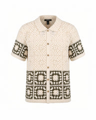 Crochet Button Front Shirt