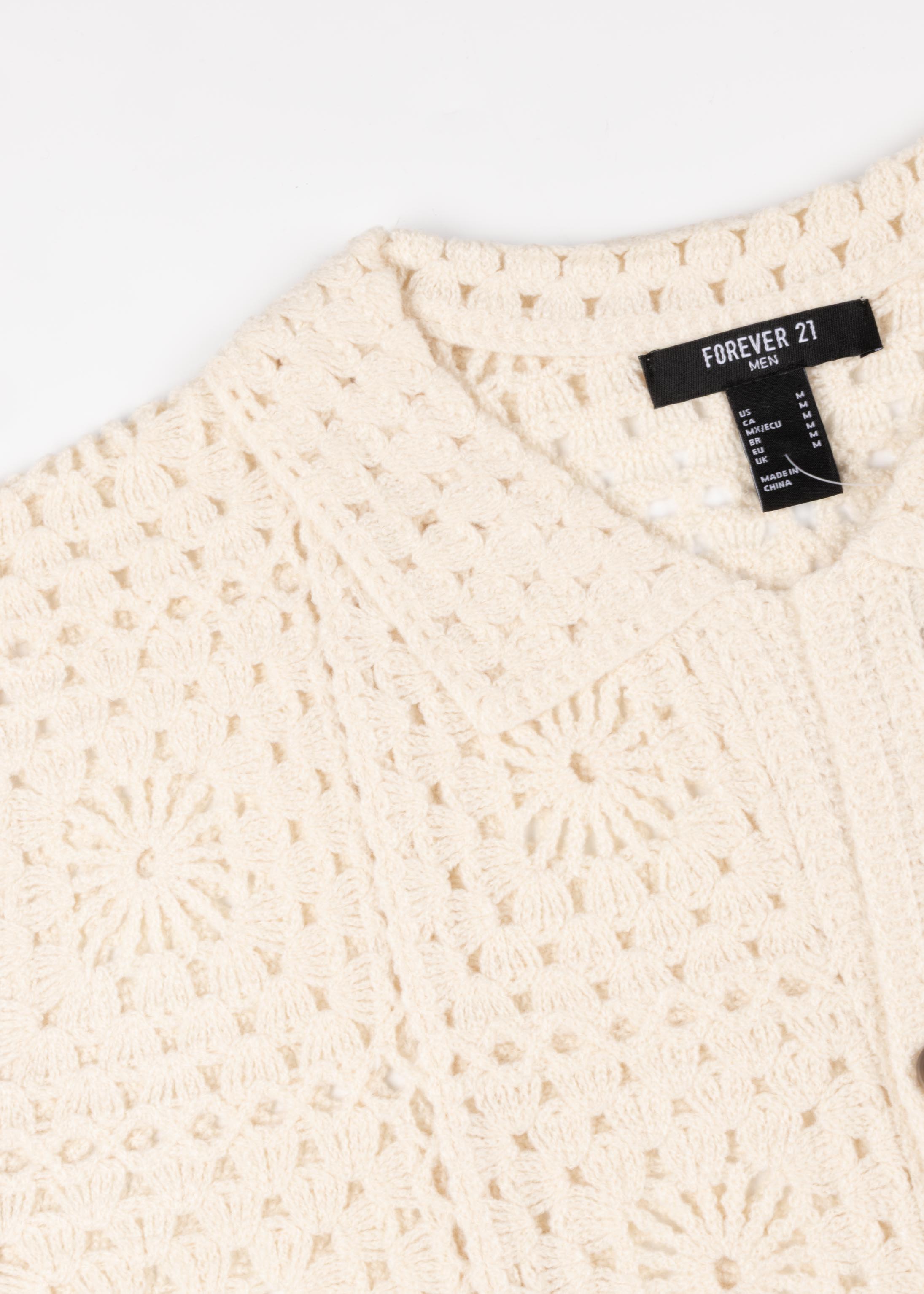 Crochet Button Front Shirt