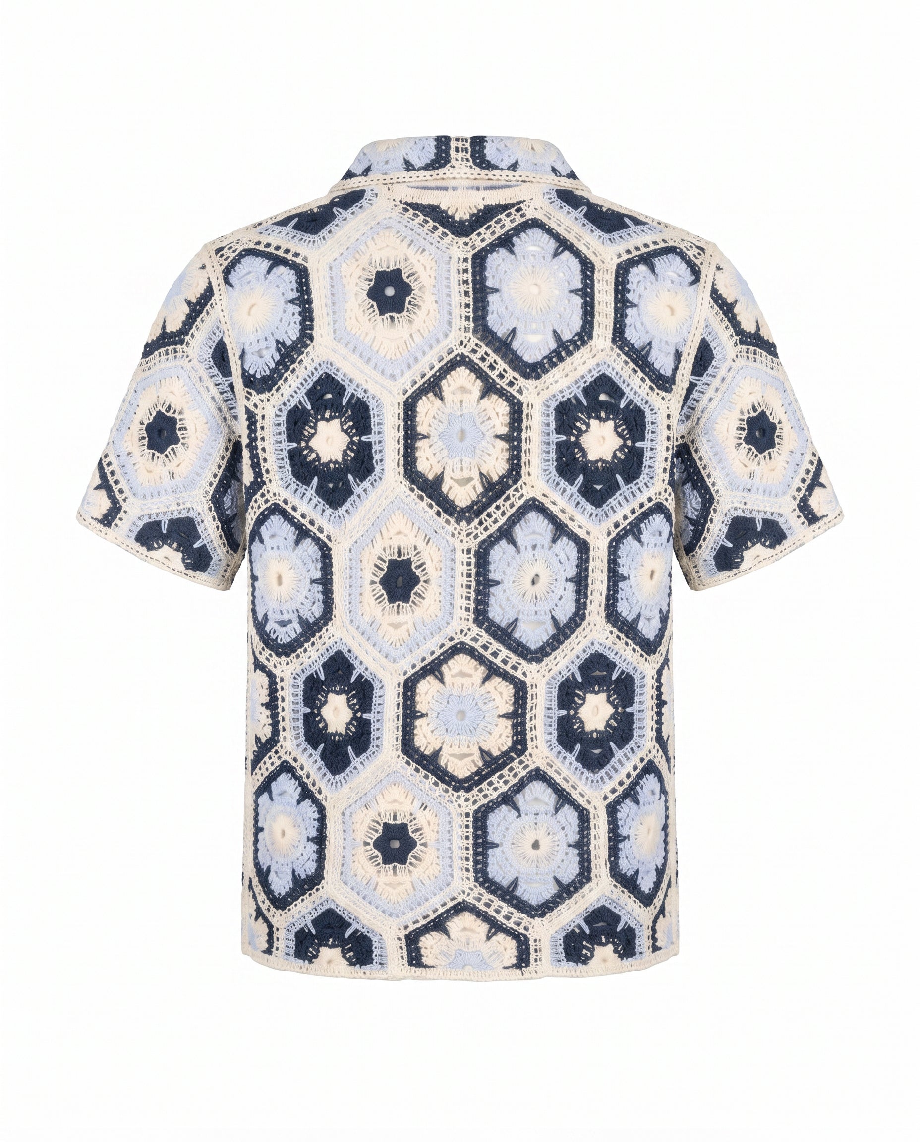 Crochet Button-Down Shirt