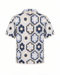 Crochet Button-Down Shirt
