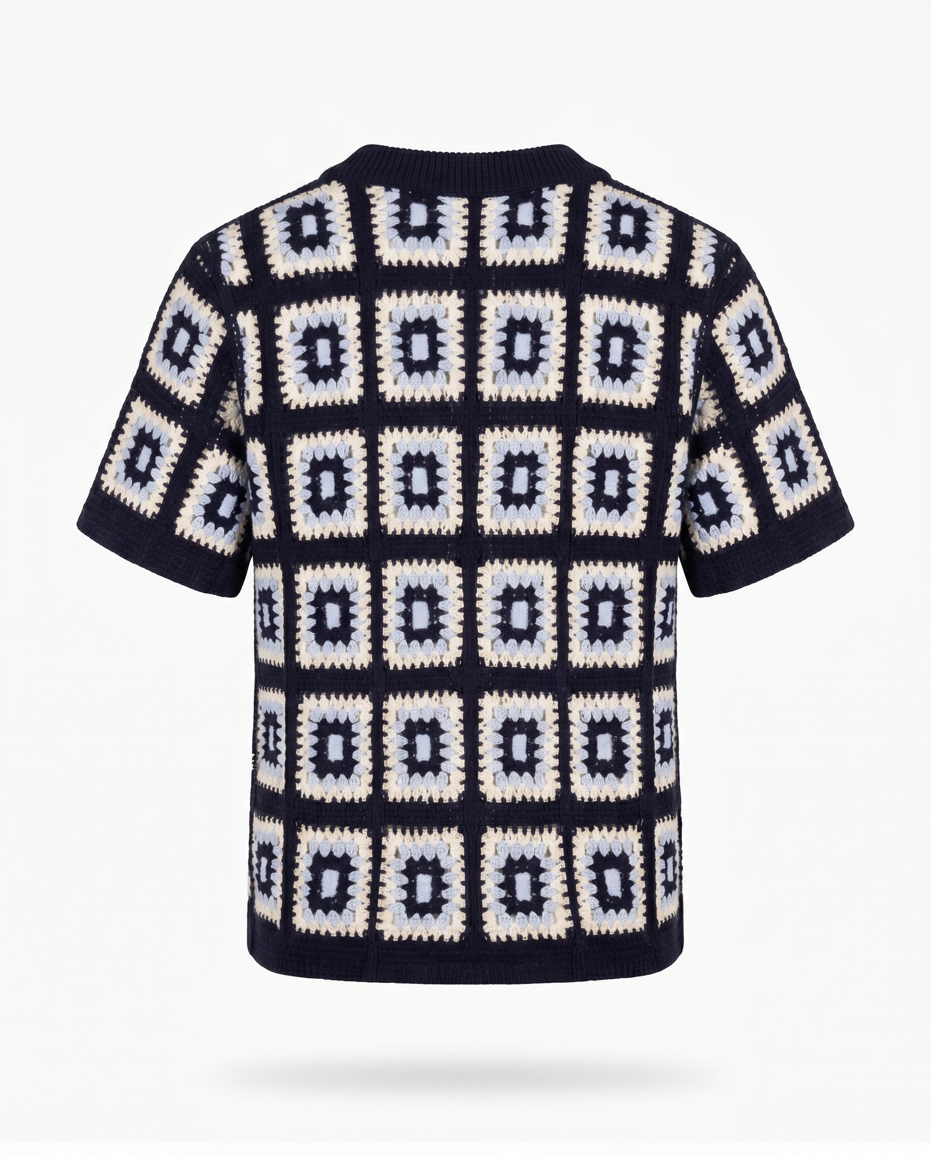 Crochet Button-Down Shirt