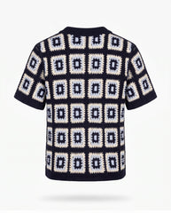 Crochet Button-Down Shirt