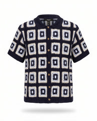 Crochet Button-Down Shirt