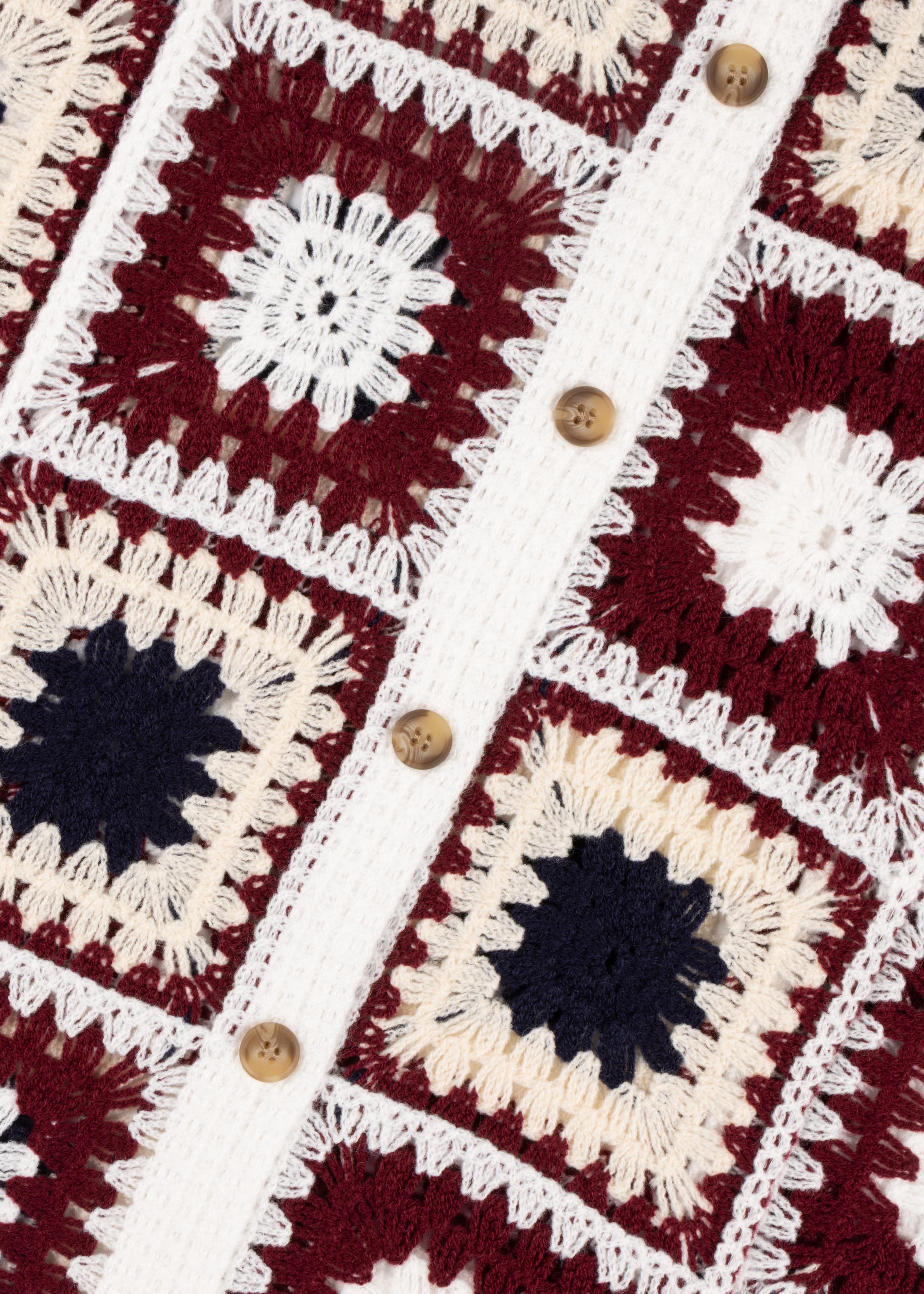 Crochet Short Sleeve Button Down Shirt