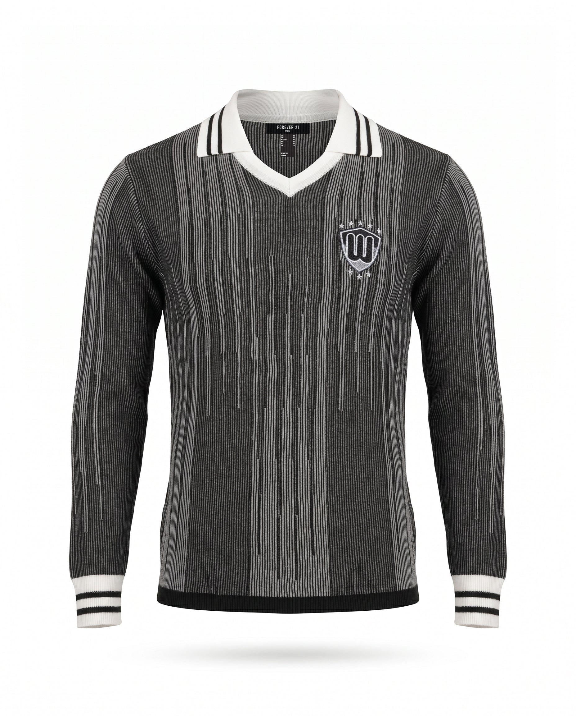 Crest Long Sleeve Knit Jersey Shirt