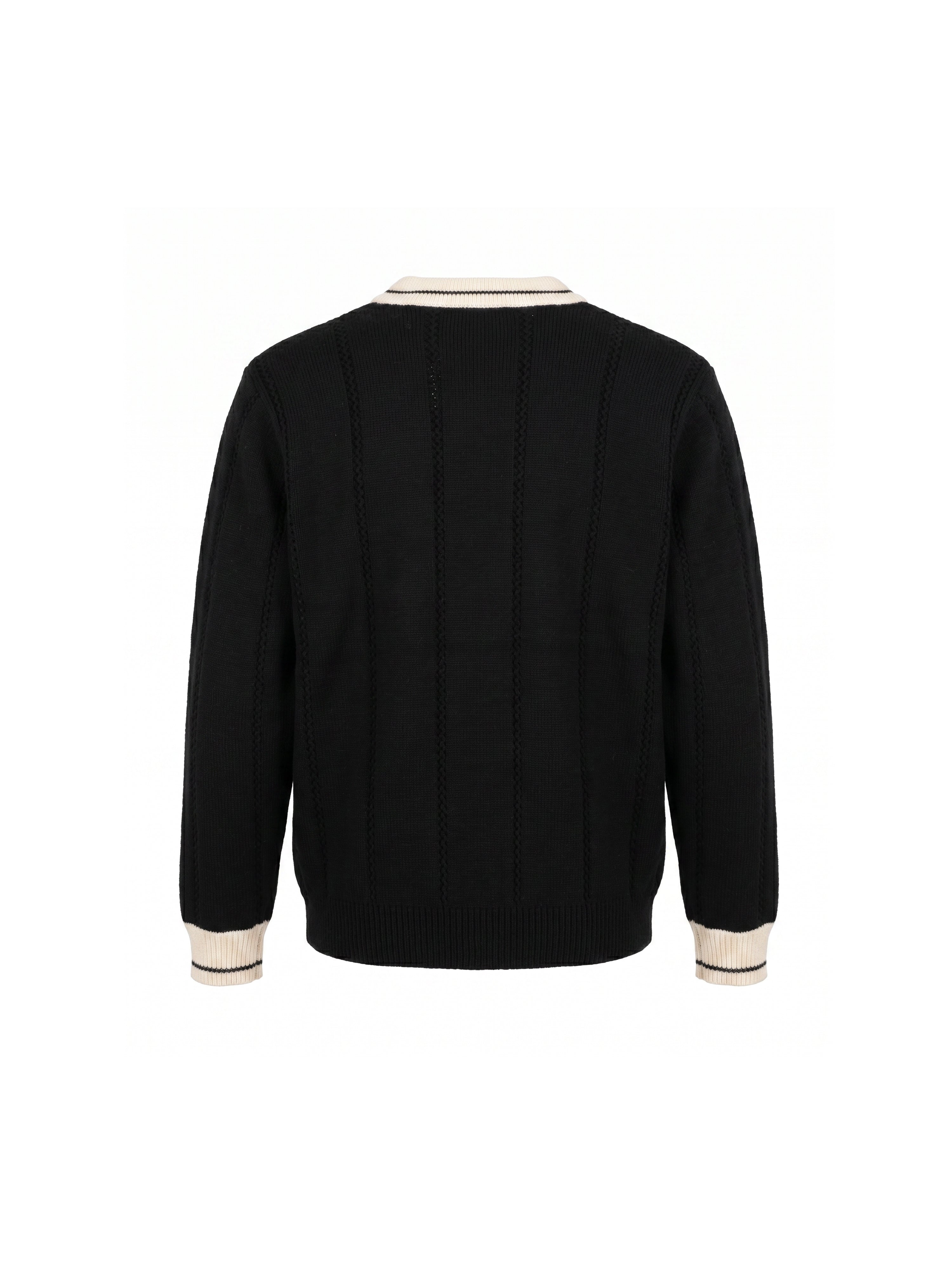 Graphic Long Sleeve Knit Polo
