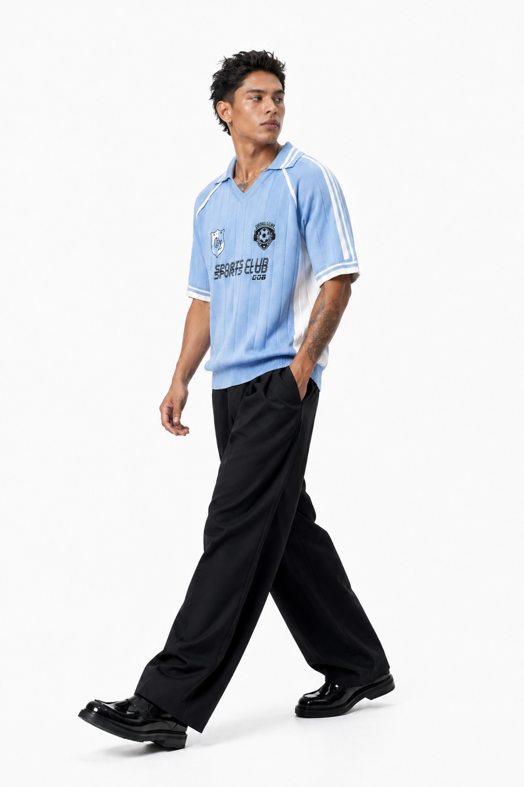 Sports Club Knit Collared Shirt