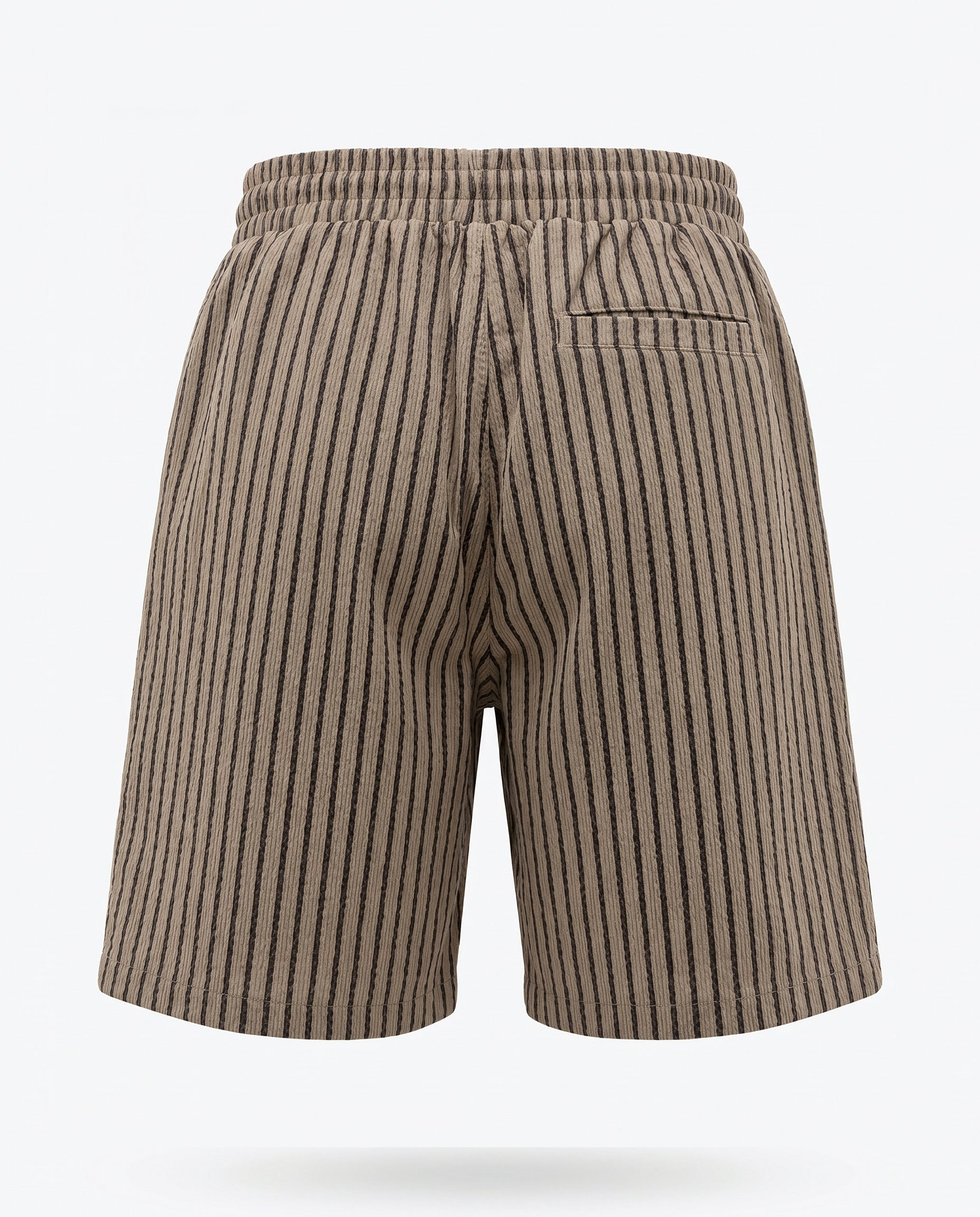 Striped Textured Knit Shorts