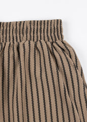 Striped Textured Knit Shorts